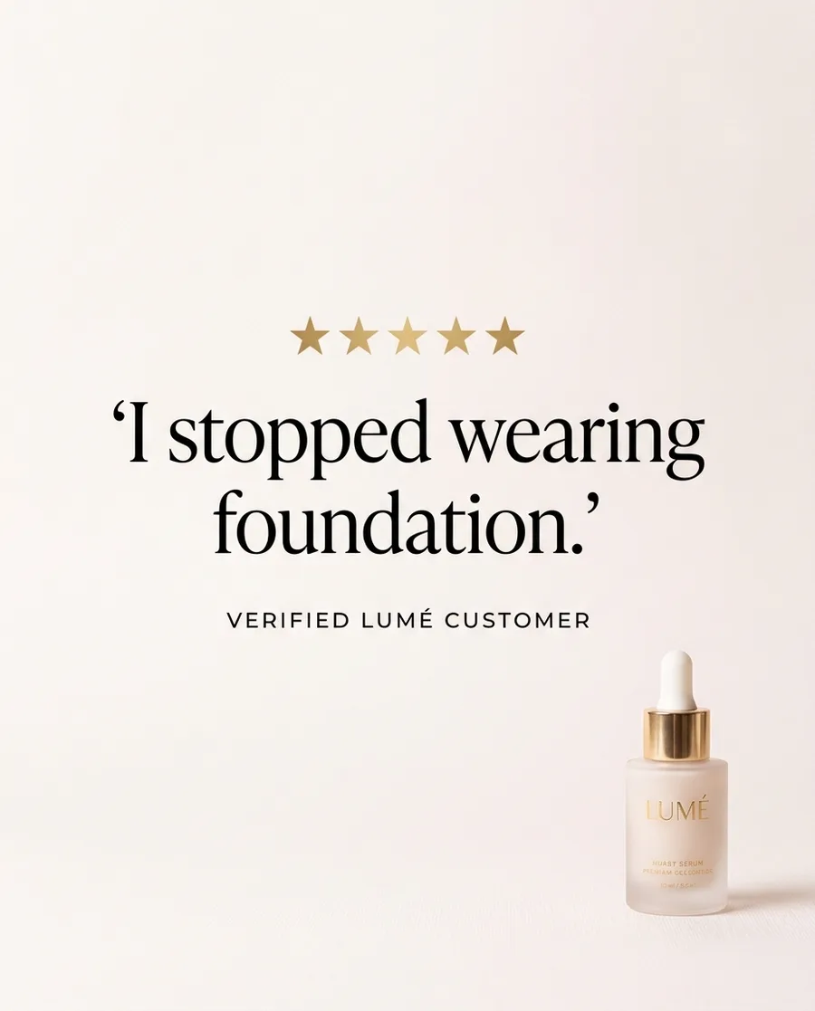 Lumé ad: I stopped wearing foundation.